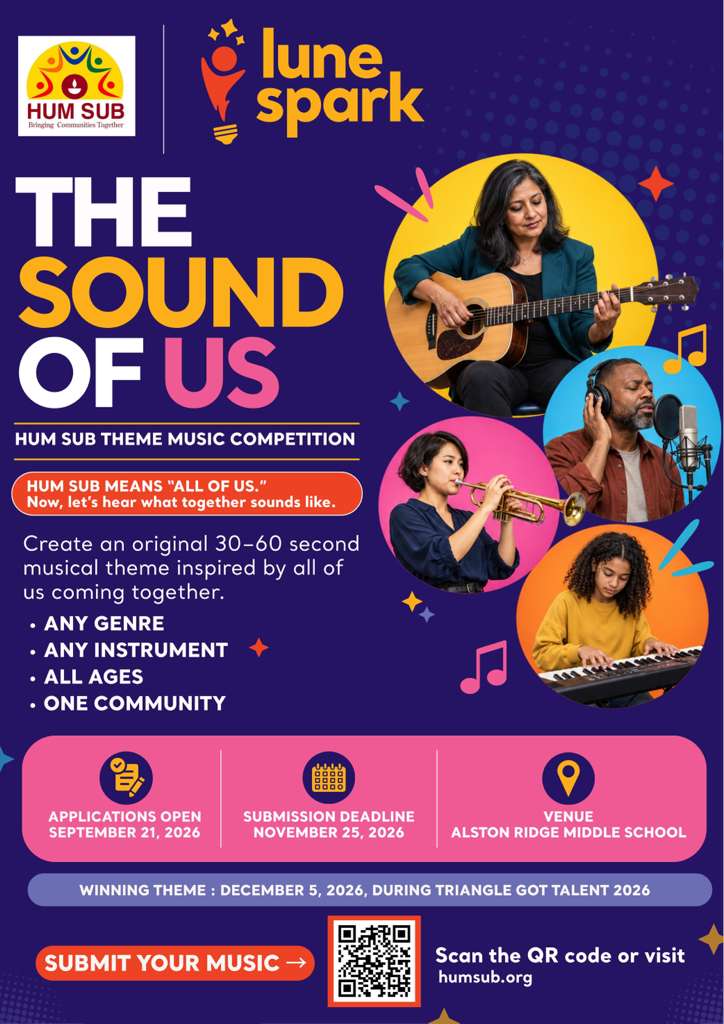 Hum Sub - The Sound of Us theme music competition flyer